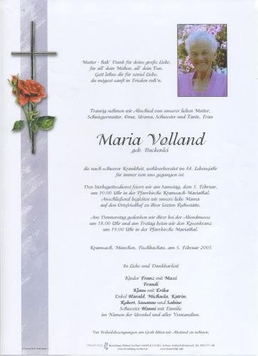 Parte von Maria Volland