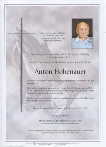 Parte von Anton Hohenauer