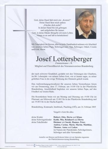 Parte von Josef Lottersberger