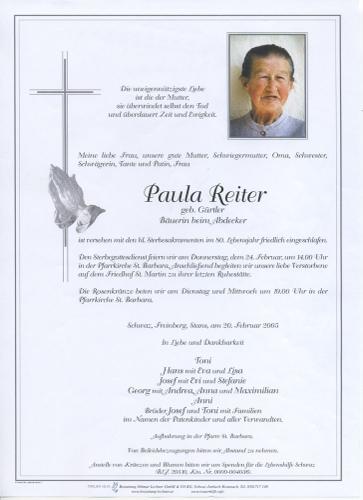Parte von Paula Reiter
