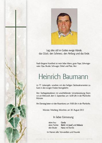 Parte von Heinrich Baumann