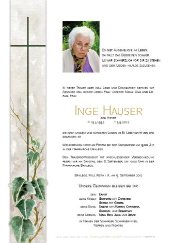 Parte von Inge Hauser