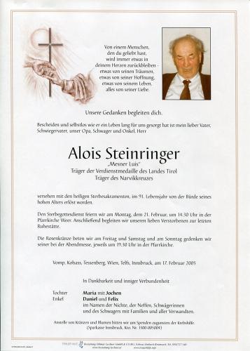 Parte von Alois Steinringer