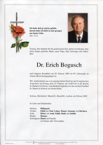 Parte von Bogusch Erich Dr.