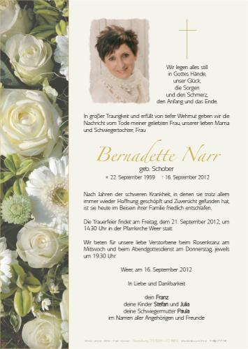Parte von Bernadette Narr