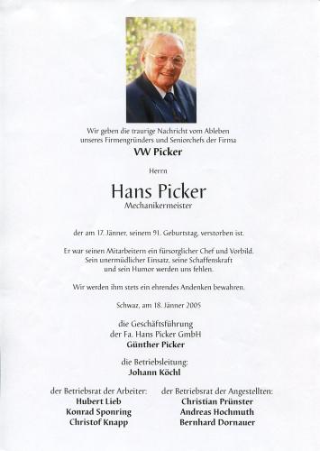 Parte von Johann Picker