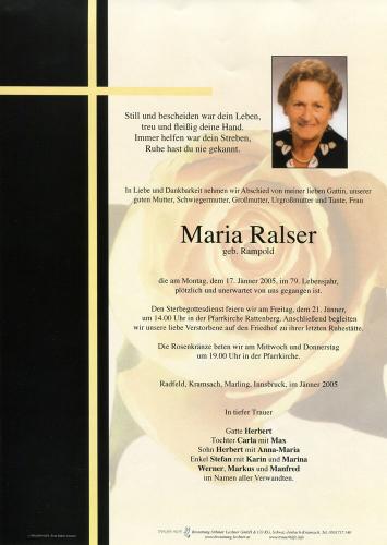Parte von Maria Ralser