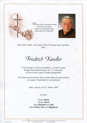 Parte von Friedrich Kandler