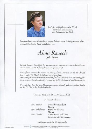 Parte von Alma Rausch