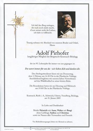 Parte von Adolf Pirhofer