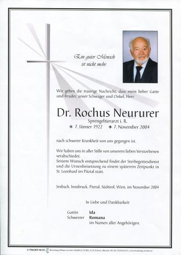 Parte von Neururer Rochus Dr.