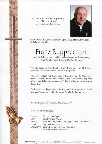 Parte von Franz Rupprechter