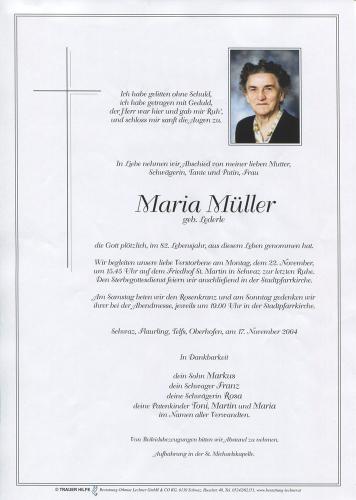 Parte von Maria Müller