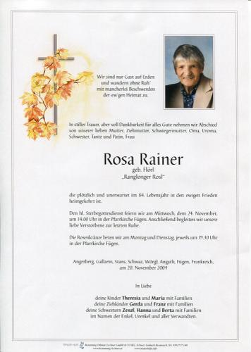 Parte von Rosa Rainer
