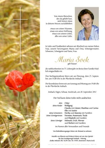 Parte von Maria Sock