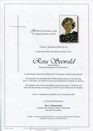 Parte von Rosa Seewald