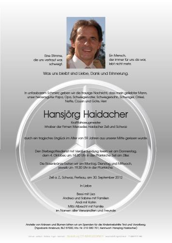 Parte von Hansjörg Haidacher