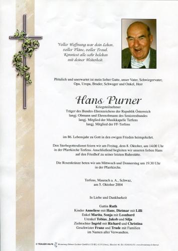 Parte von Johann Purner