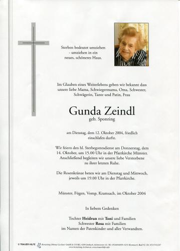 Parte von Adelgunde Zeindl