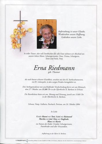 Parte von Erna Riedmann