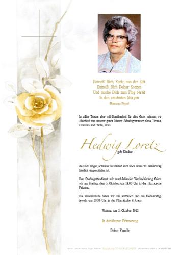 Parte von Hedwig Loretz