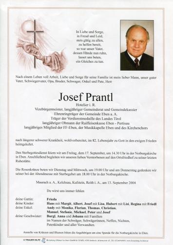 Parte von Josef Prantl