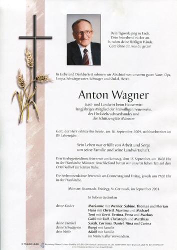 Parte von Anton Wagner