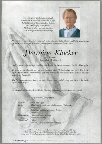 Parte von Hermine Klocker