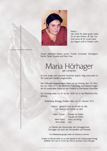 Parte von Maria Hörhager
