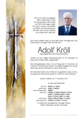 Parte von Adolf Kröll