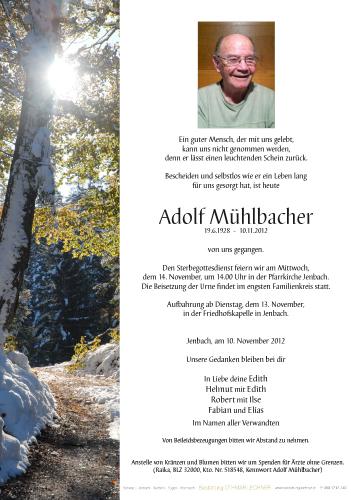 Parte von Adolf Mühlbacher