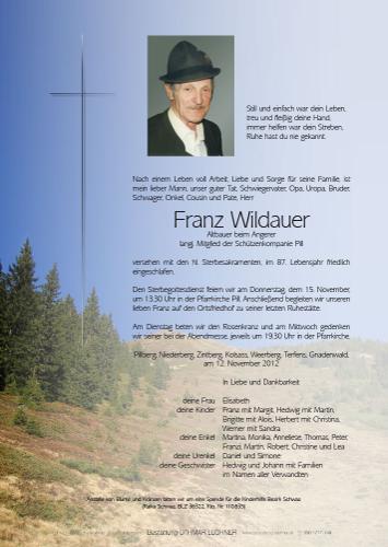 Parte von Franz Wildauer