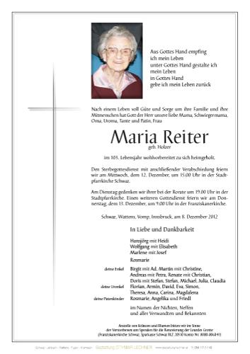 Parte von Maria Reiter