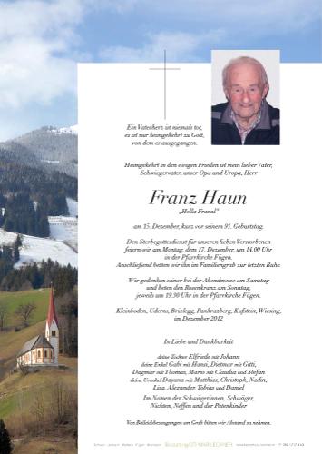 Parte von Franz Haun