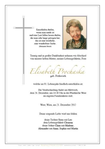 Parte von Elisabeth Prochaska