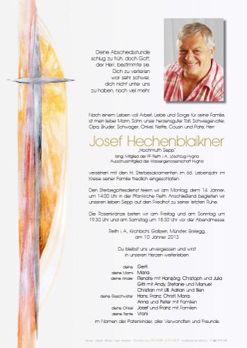 Parte von Josef Hechenblaikner