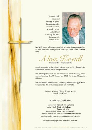 Parte von Alois Kreidl