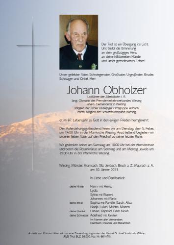Parte von Obholzer Johann