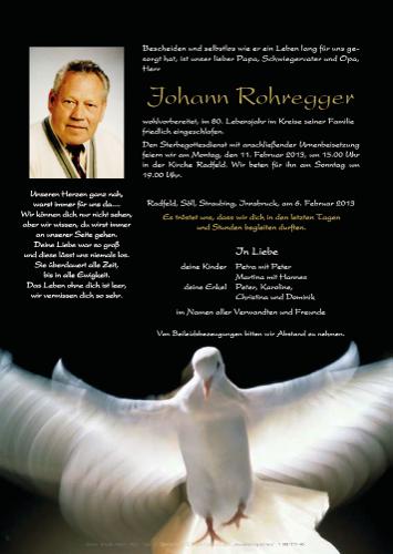 Parte von Johann Rohregger