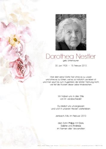 Parte von Dorothea Nestler