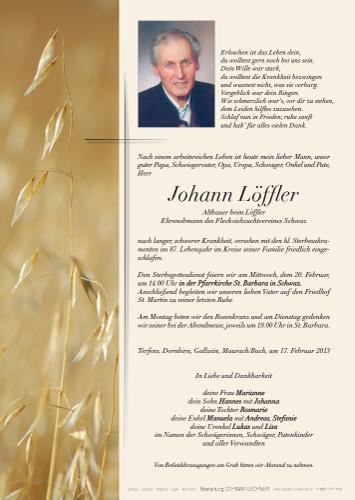 Parte von Johann Löffler
