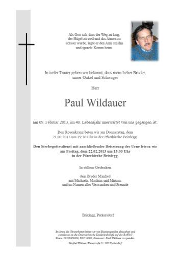 Parte von Paul Wildauer