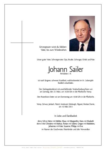 Parte von Johann Sailer