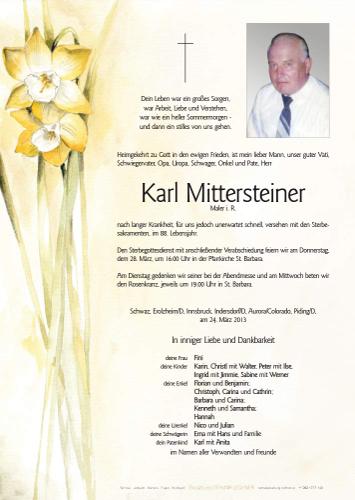 Parte von Karl Mittersteiner