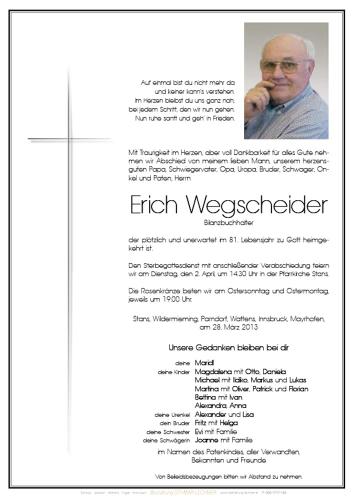 Parte von Erich Wegscheider