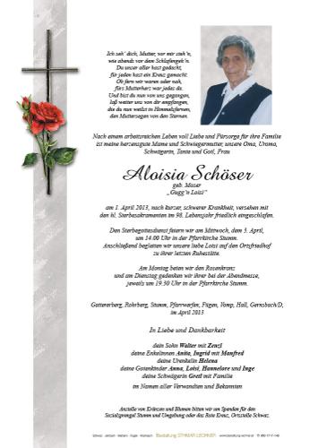 Parte von Aloisia Schöser