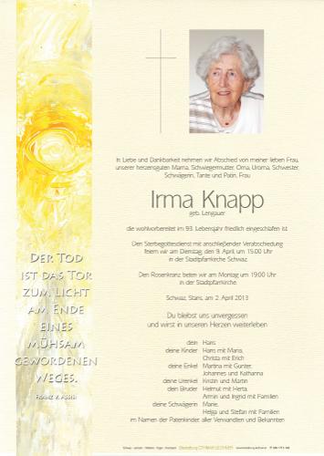 Parte von Irmgard Knapp