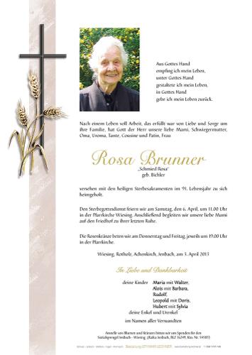 Parte von Rosa Brunner