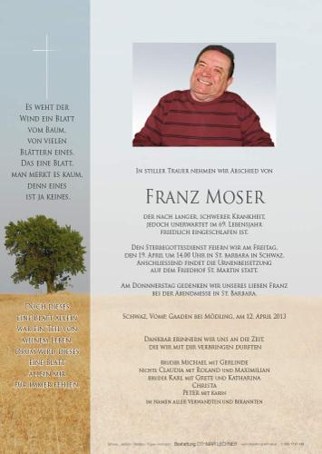 Parte von Franz Moser
