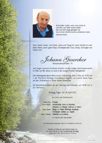 Parte von Johann Gwercher